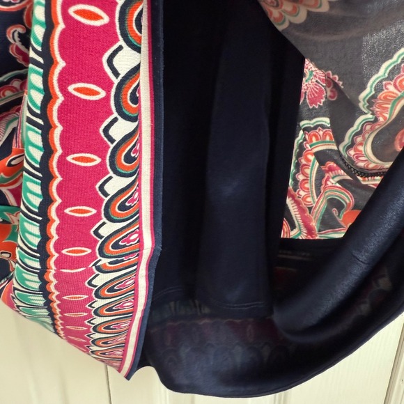 Laundry by Shelli Segal Dress Paisley Print 3/4 Sleeve Square Neck Womens - Picture 10 of 12